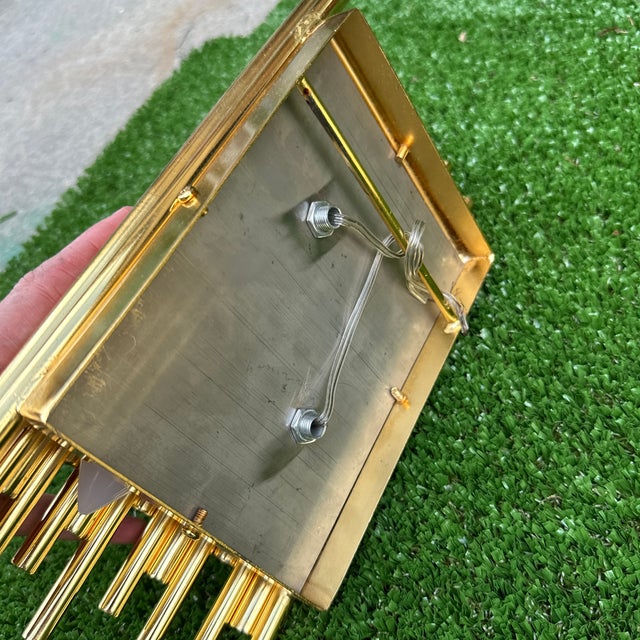 1970s Gold Metal Connected Tube Style Wall Sconces For Sale In Atlanta - Image 6 of 7