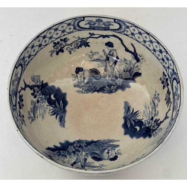 Antique Tokio Adams Turnstall England Chinoiserie Bowl For Sale - Image 9 of 9