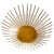 Spanish Solar Crown Sunburst Wall Light in Gilt Metal, 1950 For Sale - Image 10 of 10