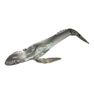 Large Vintage Crystal Whale Sculpture For Sale