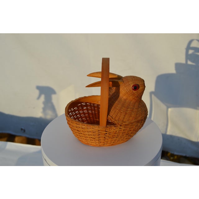 Petite Rabbit Shaped Wicker Basket For Sale - Image 10 of 11