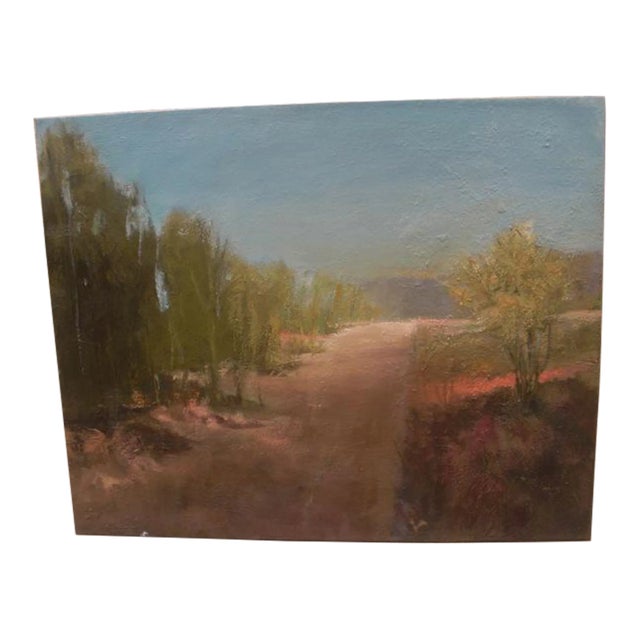Late 20th Century Impressionistic Desert Landscape Painting For Sale