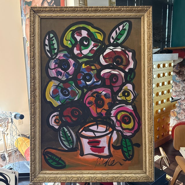 Fabulous Original Painting by German Master Artist Peter Robert Keil. It was executed with oil on painters board depicting...