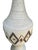 Ceramic Vintage Mid Century Modern Chalkware Lamp Pair — Neutral Ribbed Texture For Sale - Image 7 of 11