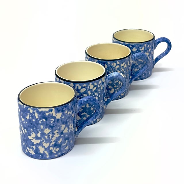 Stangl 1970s Stangl Town & Country Spongeware Dinnerware Set - Place Settings for 4/Set of 13 For Sale - Image 4 of 10