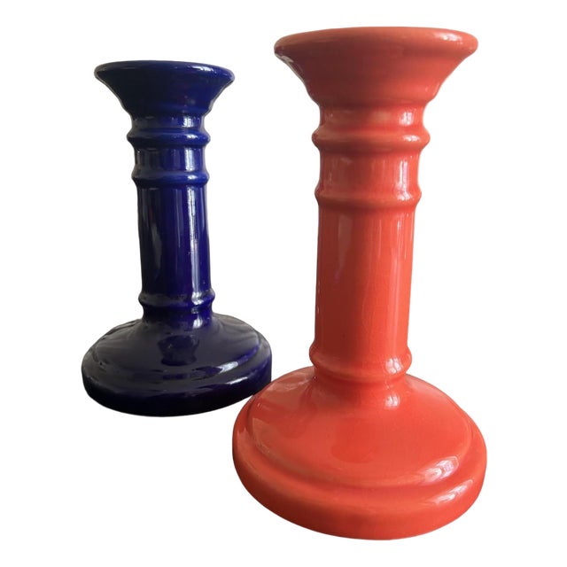 Vintage Candlesticks, 1980, Set of 2 For Sale