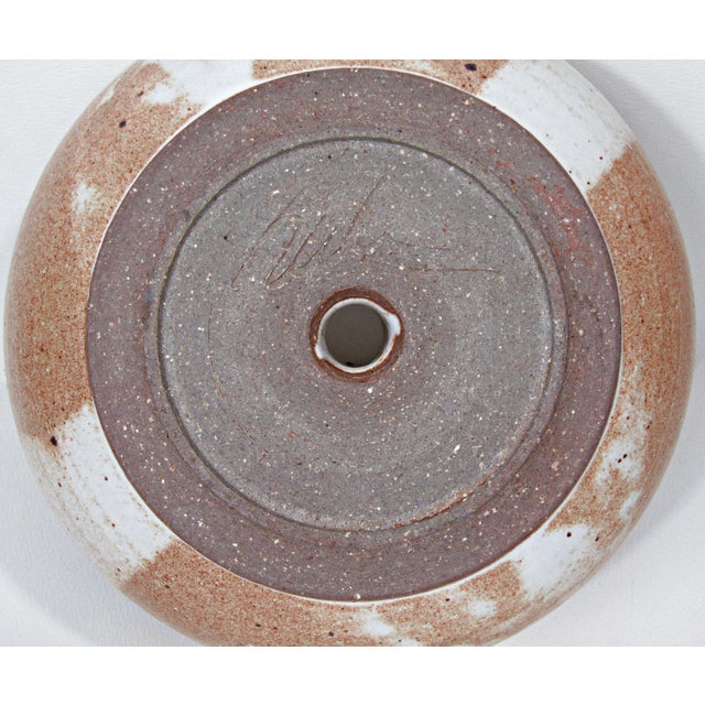 1990s Signed Hand-Thrown Studio Pottery Steam Pot With Lid For Sale - Image 13 of 14