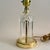 Mid-Century Modern Vintage Faceted Glass Accent Lamp With Brass Base – Hollywood Regency Style For Sale - Image 3 of 9