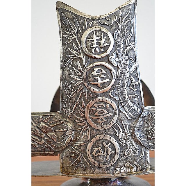 Antique Chinoiserie Candlestick, 1890s For Sale - Image 9 of 12