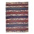 Vintage Caucasian Kilim Rug, Handwoven Wool, Geometric Stripes, Blue & Ivory, 6' x 8' For Sale