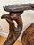 Beautiful handcarved wooden bird vanity chair. Half moon shape. Ball and claw feet very ornate and must see.