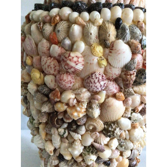1970s 1970s Handmade Shell Art Vase For Sale - Image 5 of 10
