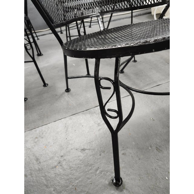 Vintage Woodard Wrought Iron Club Chairs-A Set Of 8 This set of 8 vintage Woodard wrought iron club chairs is a perfect...