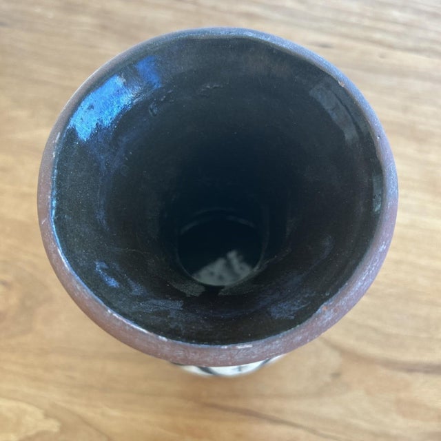 Vintage Weller Style Pottery Vase Suevo Native American Style 7" For Sale - Image 4 of 7