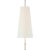 Ashton Large Single Sculpted Sconce in Plaster White with Linen Shade Designer: Chapman & Myers Finish: Plaster White...