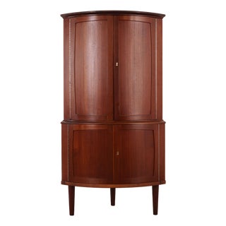 Danish Teak Corner Cabinet, 1970s For Sale