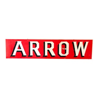 Red Tin “Arrow” Sign For Sale