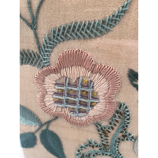 Antique Crewel Work Wood Framed Fire Screen For Sale - Image 4 of 12