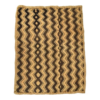 20th Century Square Kuba Raffia Textile For Sale