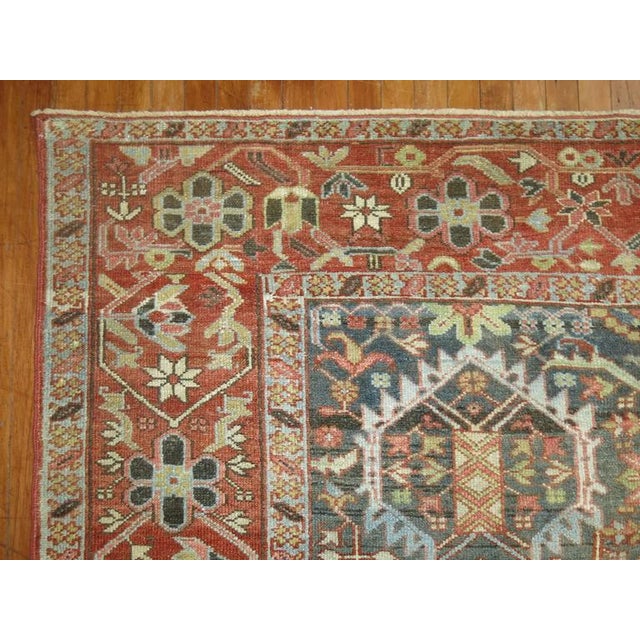 Antique Persian Heriz Decorative Rug - 9' x 11'8" For Sale - Image 4 of 10
