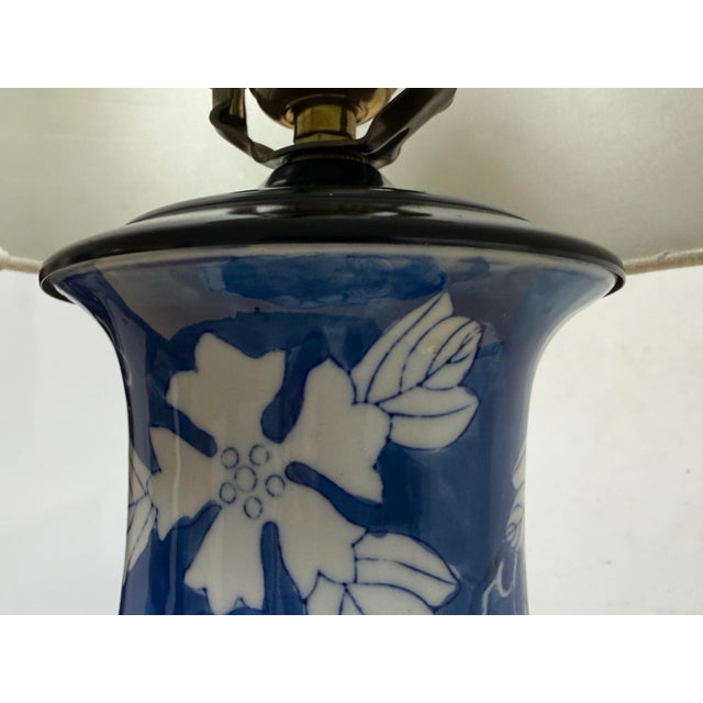 Blue Chinoiserie Blue Porcelain Table Lamp For Sale - Image 8 of 12
