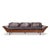 Flexsteel Mid Century Walnut Thunderbird Sofa This sofa measures: 116 wide x 33.5 deep x 32 inches high, with a seat...