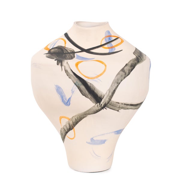 Ceramic Cleave Tapered Vase- Short For Sale - Image 7 of 11