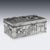 Antique Meiji Japanese Silver Iris Flower Cigar Box by Zuan, 1900 For Sale - Image 4 of 18