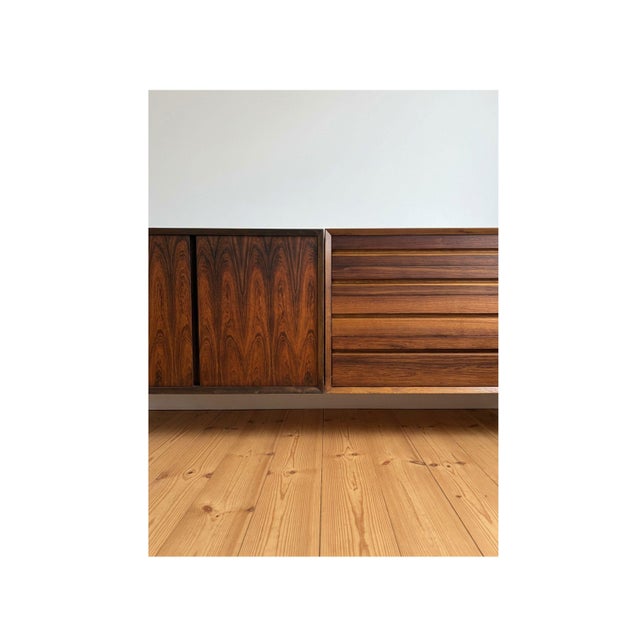 Floating Wall Mounted Rosewood Sideboard by Poul Cadovius for Cado, 1960s For Sale - Image 9 of 14