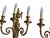 Pair of Antique Louis XVI Style Gilt Bronze 3-Light Sconces France 1920s-1930s Pair of Antique Louis XVI Style Gilt Bronze...