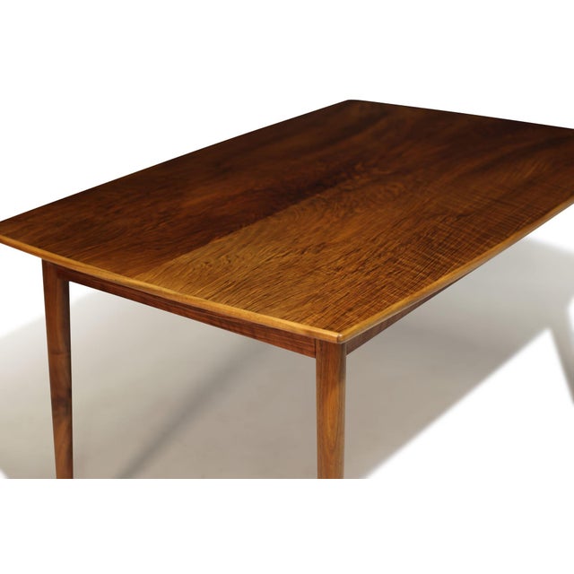 Mid 20th Century Kurt Ostervig Burled Walnut Dining Table With Eye-Catching Grain For Sale - Image 4 of 15