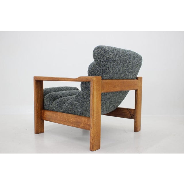 Oak Armchairs with Stools, Finland, 1960s, Set of 4 For Sale - Image 14 of 18