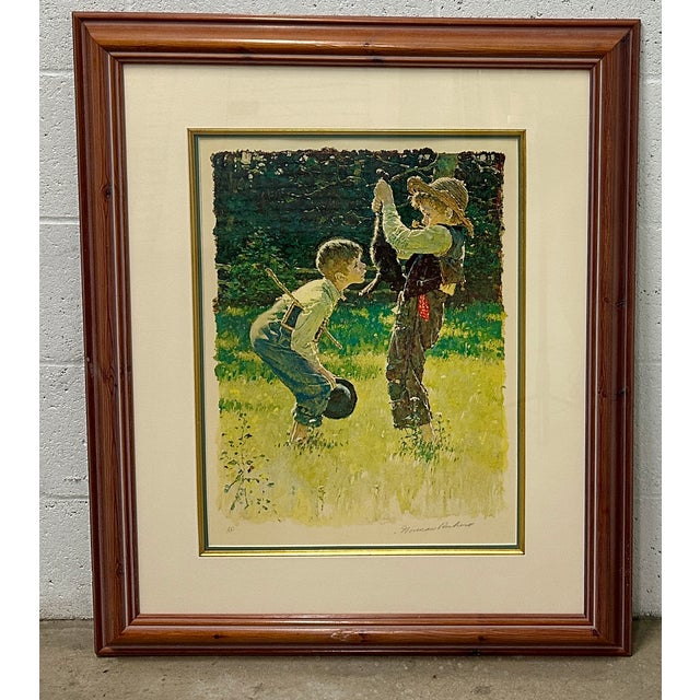 Norman Rockwell 1970s Norman Rockwell Tom Sawyer Suite of 3 Framed Limited-Edition Collotypes For Sale - Image 4 of 18
