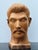 This 1960s folk art carving of a mustachioed man with a pompadour was used as a counter top display in a Detroit barber...