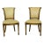 Pair Regency Style Tan Leather Side Chairs For Sale