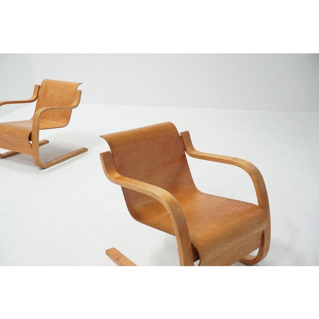 Brown Cantilever Nr. 31 Lounge Chairs by Alvar Aalto, 1930s For Sale - Image 8 of 11