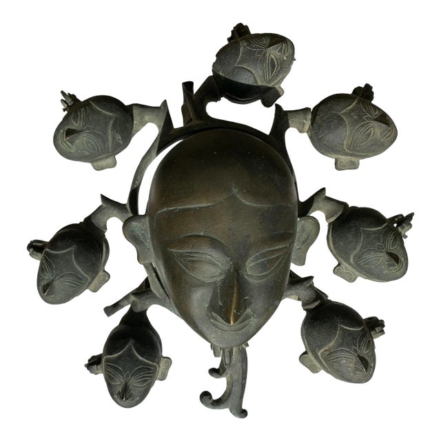 Vintage Hindu Deity Bronze Incense Burner For Sale