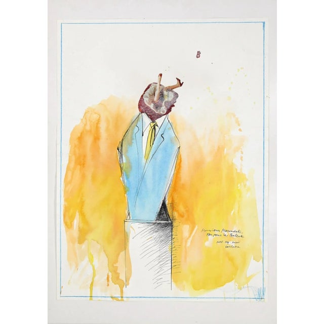 Mr Mercadet for pour le Ballet is an original artwork realized by Sergio Barletta (Bologna, 1934) in 2012. China Ink...