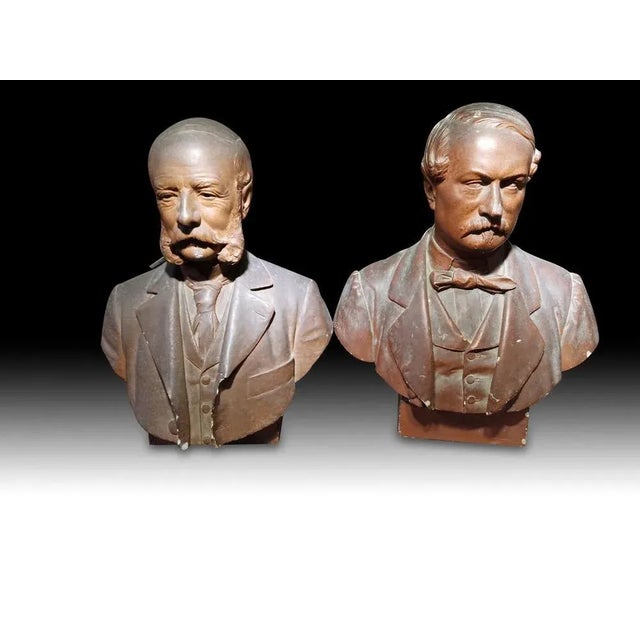 19th Century Busts, Set of 2 For Sale - Image 6 of 9