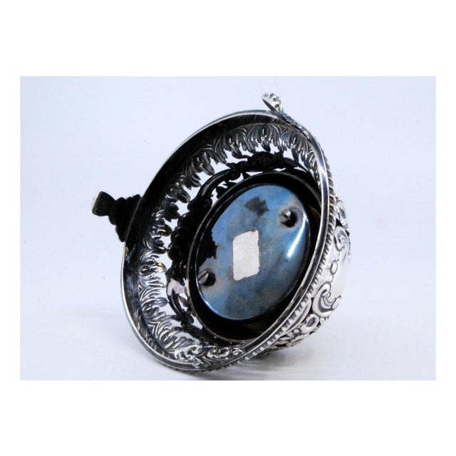 Metal Victorian Silver Bell with Corded Base, Shells, Garland and Zoomorphic Feet For Sale - Image 7 of 10