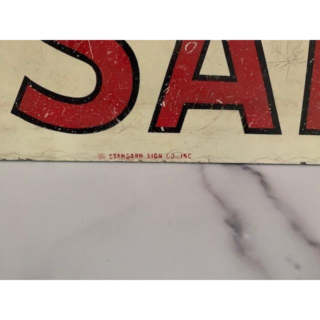 Mid-Century Modern 20th C. Mid-Century Modern Double-Sided for Sale Sign Rustic Aluminum, Standard For Sale - Image 3 of 3
