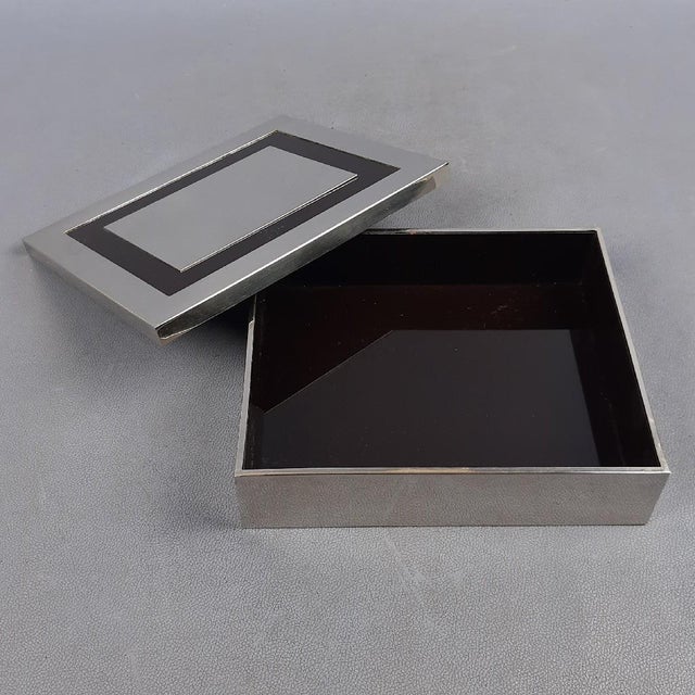 Mid-Century Jewelry Box in Chrome, Metal and Glass by Giacomo Sinopoli for Liwans, 1970s For Sale - Image 6 of 11