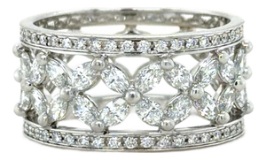 Tiffany & Co. Victoria 2.34 CTTW Diamond Band Ring, Platinum, Size 7