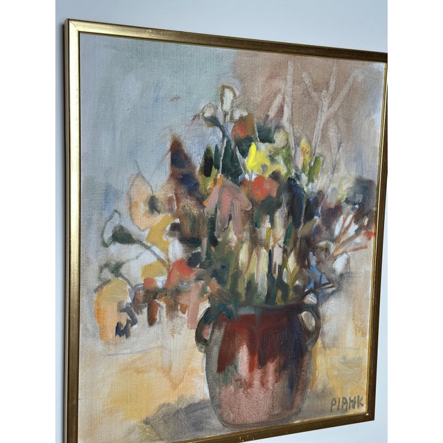 Pia H.K. Campbell, Flowers Study, 1982, Oil on Canvas, Framed For Sale - Image 16 of 17
