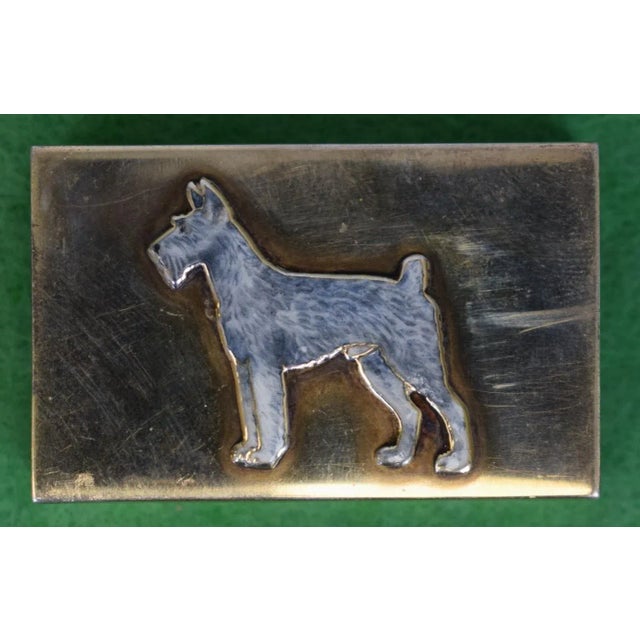 Set of 3 Sterling Matchbook Holders With Enamel Scottish Terriers Provenance: The Susie Hilfiger Collection For Sale - Image 4 of 6
