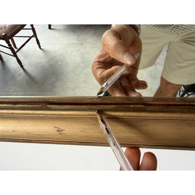 Vintage Baker Furniture Hollywood Regency Gold Giltwood Architectural Arch Wall Mirror For Sale - Image 11 of 13