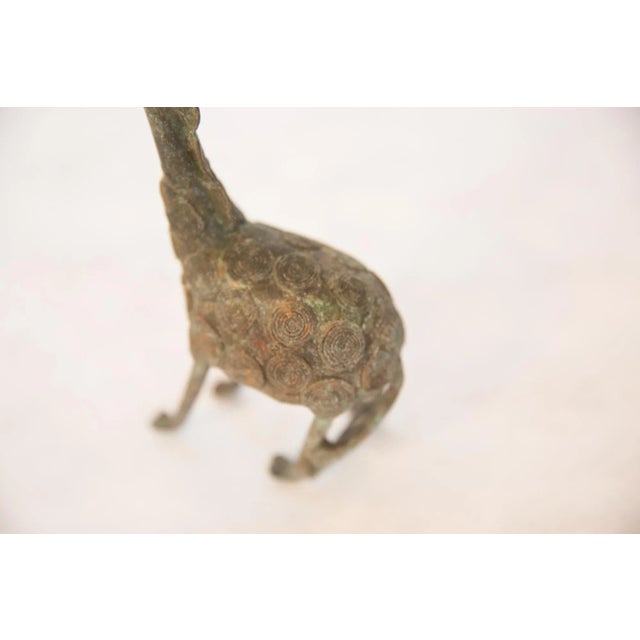 Vintage African Chubby Oxidized Copper Giraffe For Sale In New York - Image 6 of 8