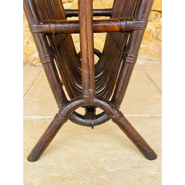 Vintage Bamboo Rattan Magazine Rack, 1970s For Sale - Image 10 of 17
