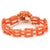 This bold but refined vintage coral gate link bracelet makes a wonderfully modern statement piece. The intense orange...