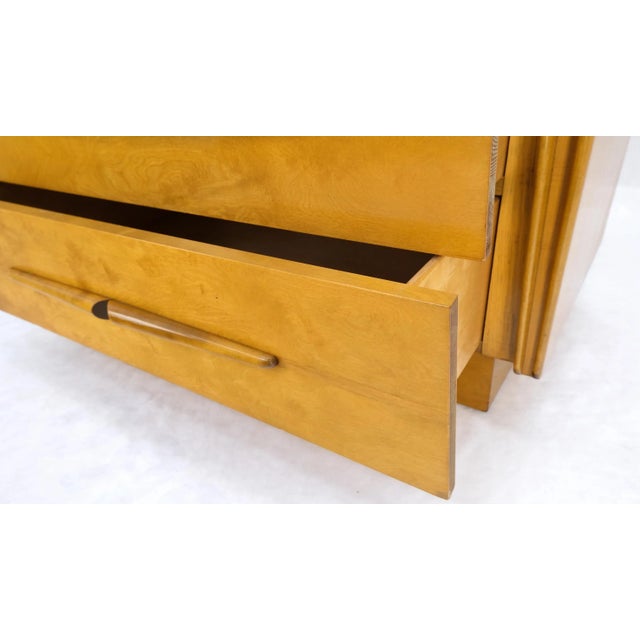 Edmond J. Spence Honey Amber Tone Finish Edmond Spence High Chest Gentlemen's Dresser Double Door For Sale - Image 4 of 13